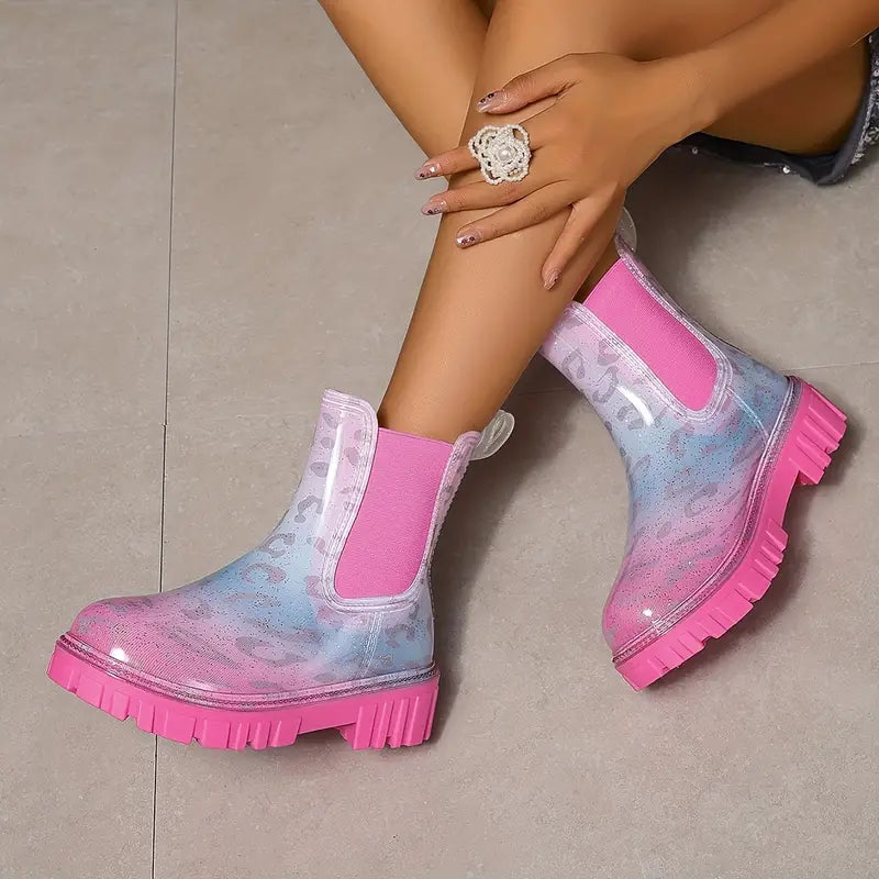 Wasserdichte Anti-Rutsch dicke Sohle PVC Regenstiefel