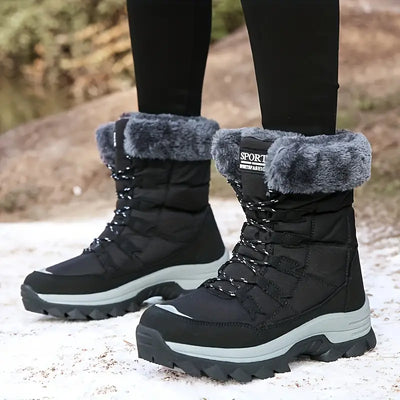 High-Top Winter-Schneestiefel für Damen - warm, rutschfest