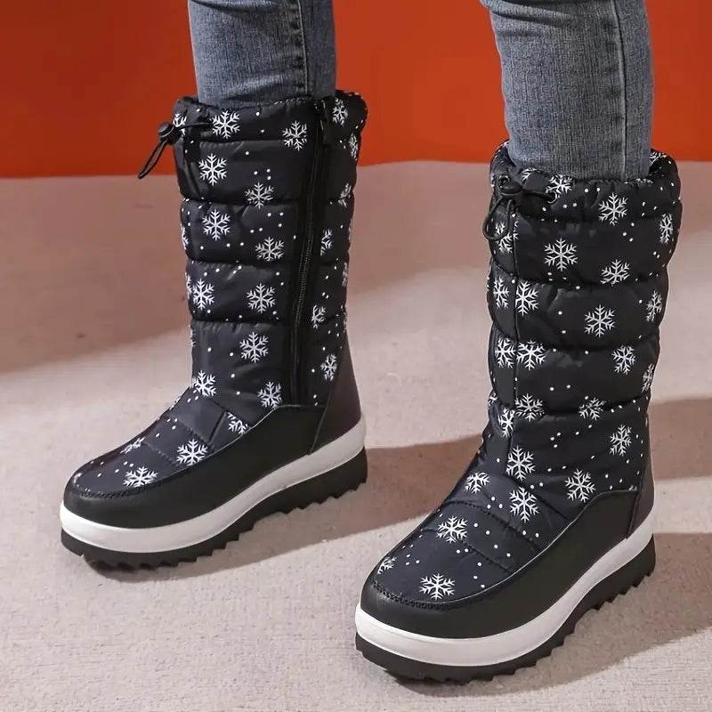 Modische Mid-Calf Schneestiefel für Damen - Komfortabel