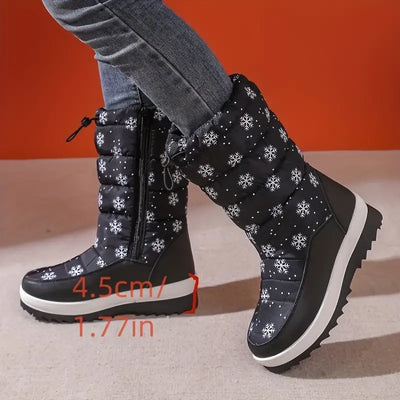 Modische Mid-Calf Schneestiefel für Damen - Komfortabel