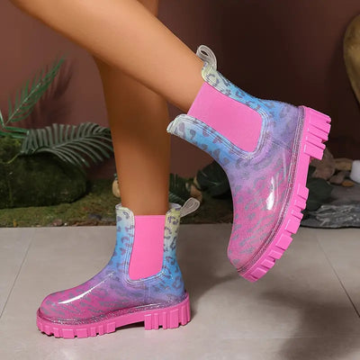 Wasserdichte Anti-Rutsch dicke Sohle PVC Regenstiefel