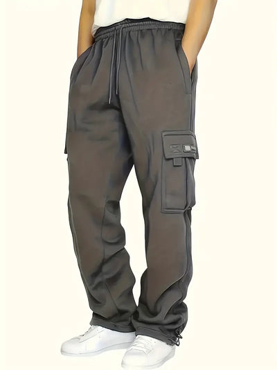 Bequem geschnittene Utility-Cargohose mit Fleecefutter