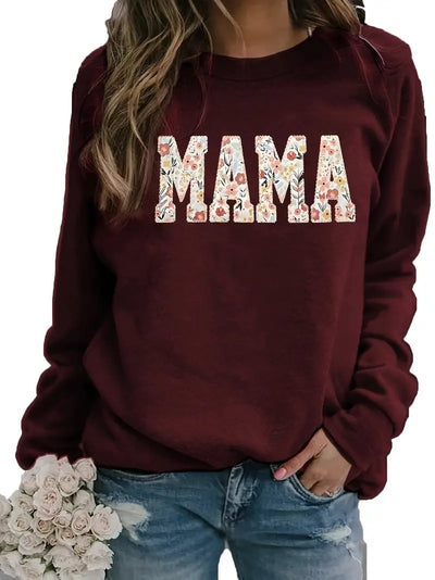 Blumen-Power-Sweatshirt mit entspannter Passform und Blumenmuster