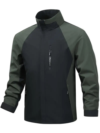 100 % Polyester Farbblock-Sportjacke mit Stehkragen