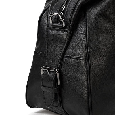 BlackJourney – Zeitlose Reisetasche aus schwarzem Leder für jede Reise