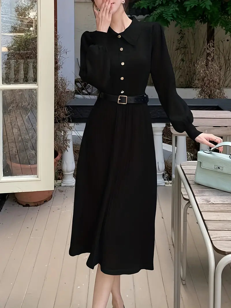 Elegantes, figurbetontes Strickkleid für Damen - Langarm