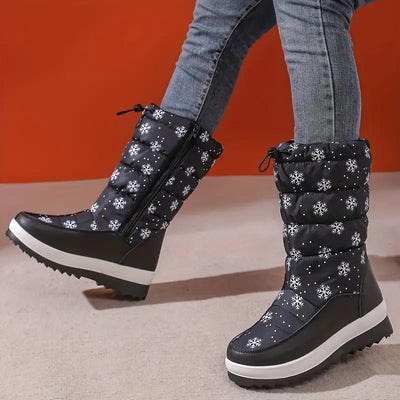 Modische Mid-Calf Schneestiefel für Damen - Komfortabel