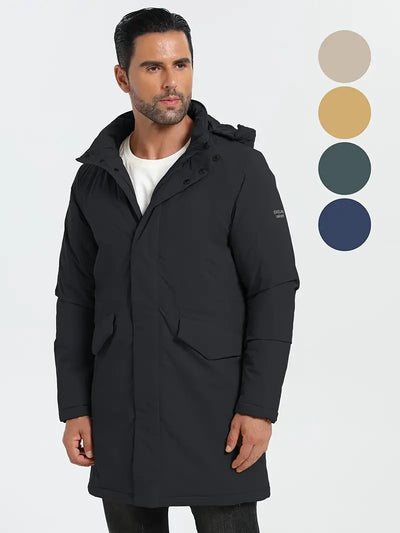 Oakspirit Herren Long Hooded Jacket Mantel, wasserabweisend