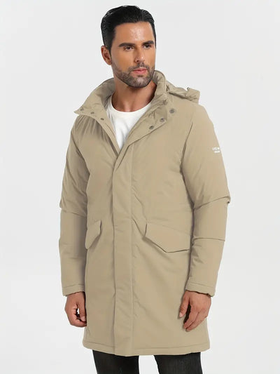 Oakspirit Herren Long Hooded Jacket Mantel, wasserabweisend