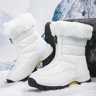 Plateau-Schneestiefel für Frauen, Fashion Front Zipper Plüsch gefütterte Stiefel