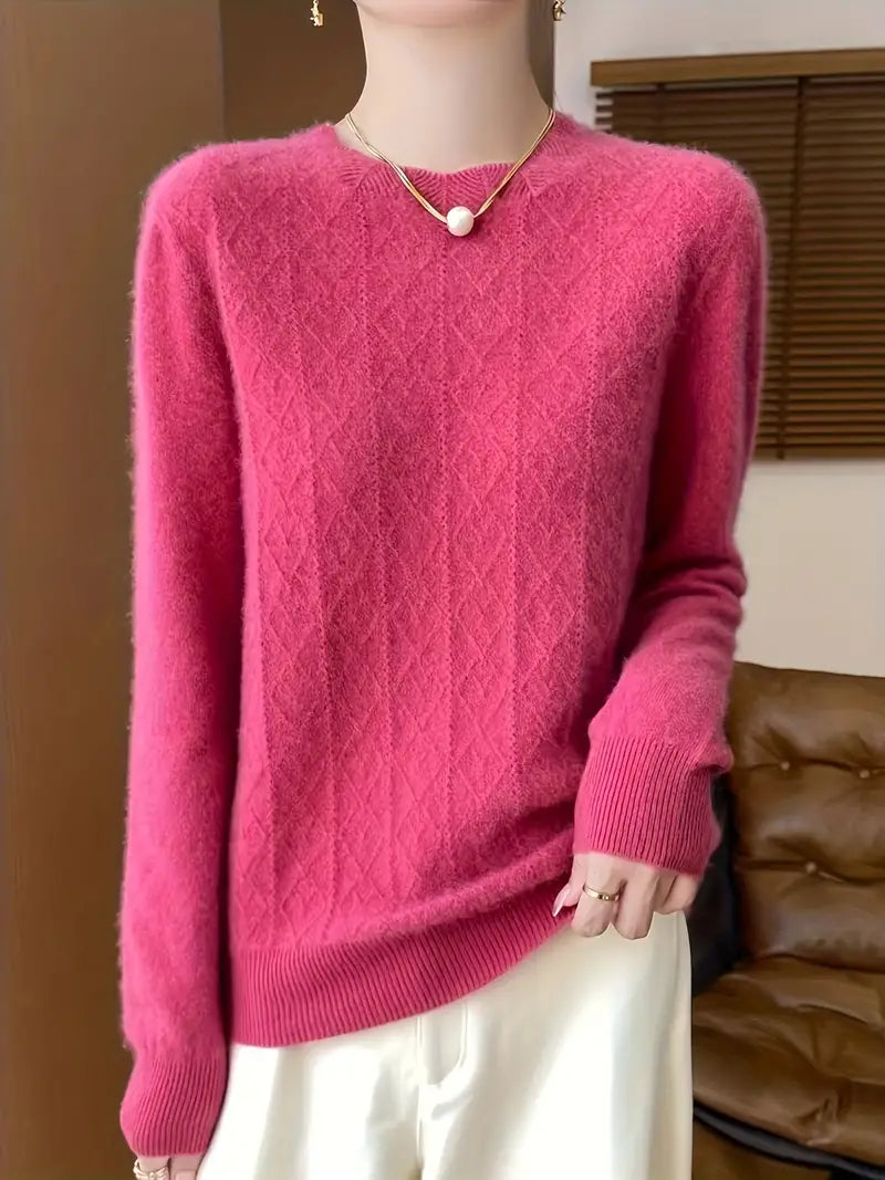 Eleganter Wollstrickpullover für Frauen - kuschelig &amp; vielseitig