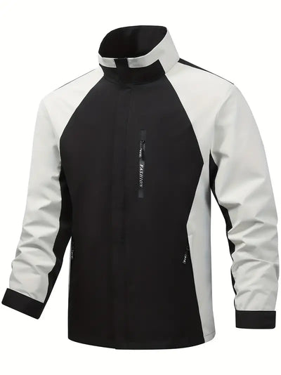 100 % Polyester Farbblock-Sportjacke mit Stehkragen