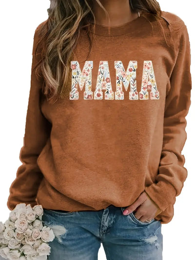 Blumen-Power-Sweatshirt mit entspannter Passform und Blumenmuster