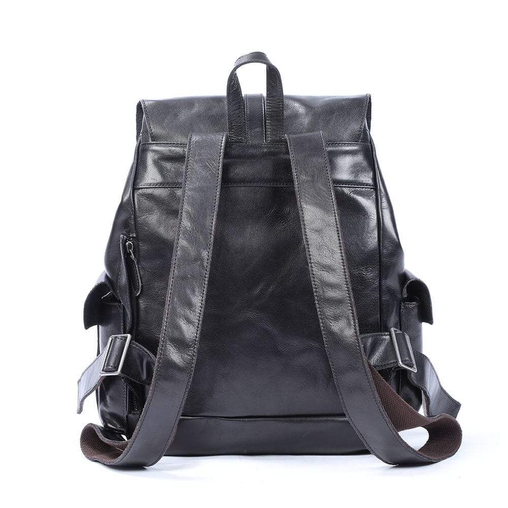 BlackRuck – Stilvoller Mini-Rucksack aus schwarzem Leder
