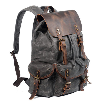 SalzburgPack – Klassischer Rucksack im Canvas-Leder-Mix