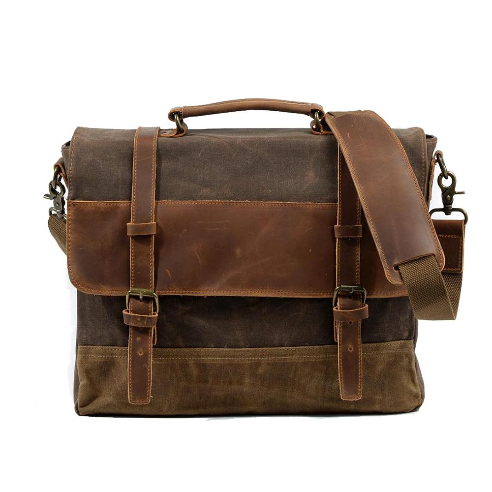 HeritageBag – Klassische Waxed-Canvas-Umhängetasche